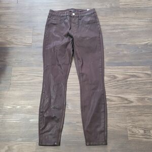 Jen7 by 7 For All Mankind Faux Leather Pants Size 4 Brown
